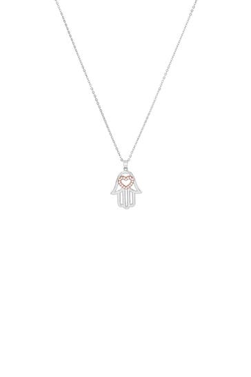 AMOR Kette mit Anhänger für Damen, 925 Sterling Silber, Zirkonia synth.