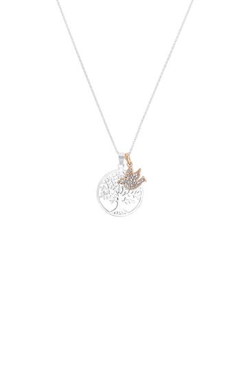 AMOR Kette mit Anhänger für Damen, 925 Sterling Silber, Zirkonia synth. | Lebensbaum