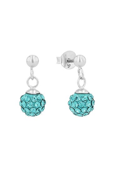 AMOR Ohrhänger für Mädchen, 925 Sterling Silber, Kristallglas