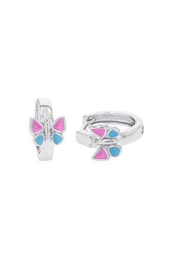 AMOR Creolen für Mädchen, 925 Sterling Silber | Schmetterling