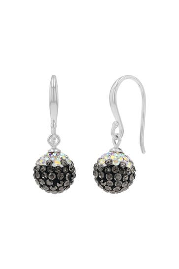 AMOR Ohrringe für Damen, 925 Sterling Silber, Kristallglas Silber