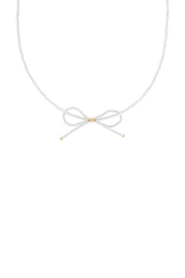 NOELANI Kette für Damen, Edelstahl, Zirkonia synth., Steel Beads | Schleife Gold