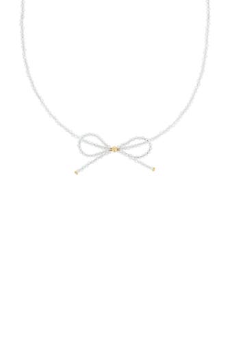 NOELANI Kette für Damen, Edelstahl, Zirkonia synth., Steel Beads | Schleife Gold