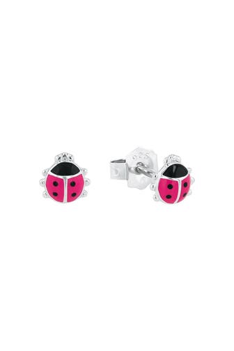 PRINZESSIN LILLIFEE Ohrstecker für Mädchen, 925 Sterling Silber | Marienkäfer