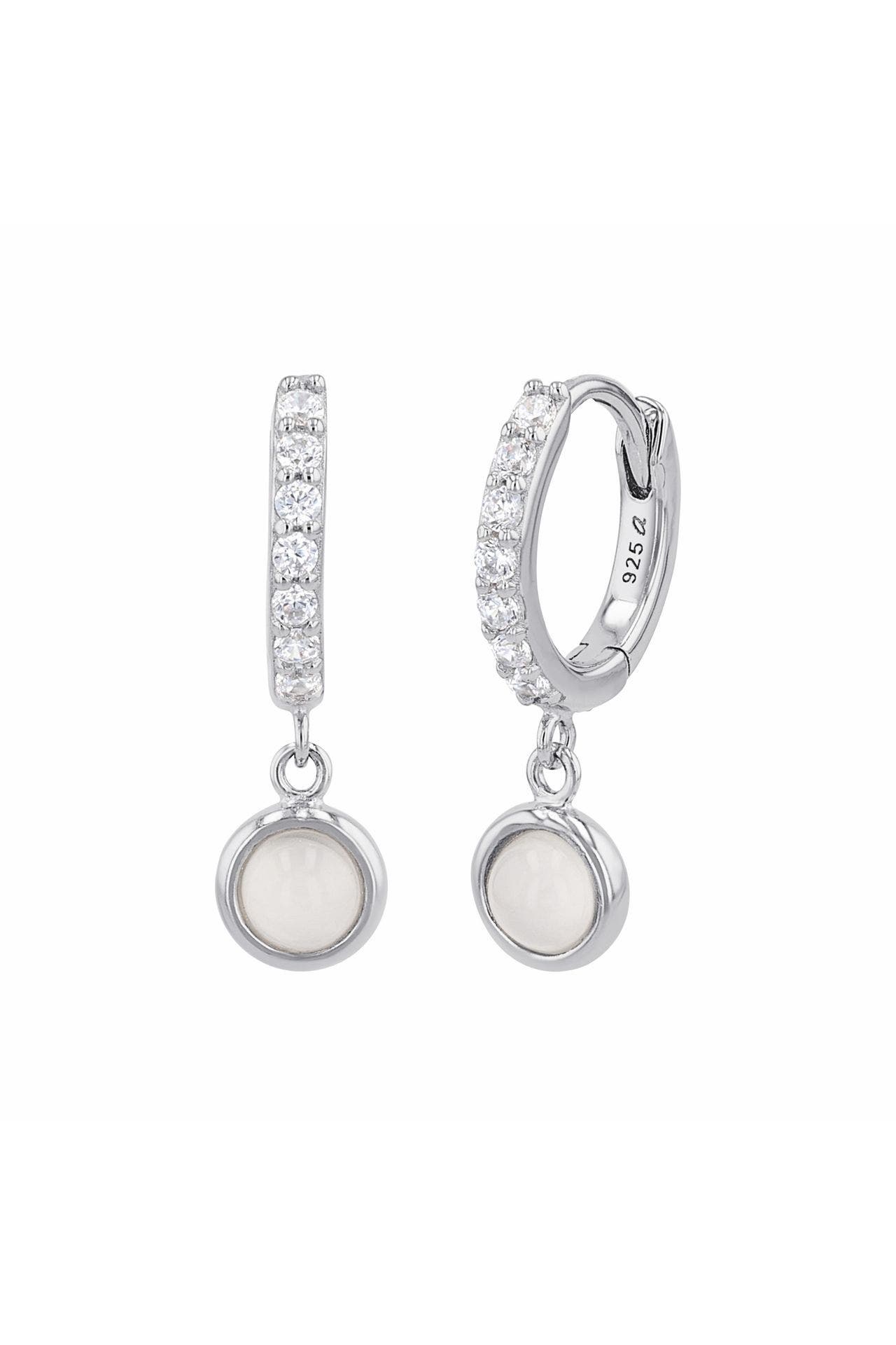 NOELANI Ohrringe für Damen, 925 Sterling Silber, Tigerauge, Zirkonia synth. Silber, Bild 1