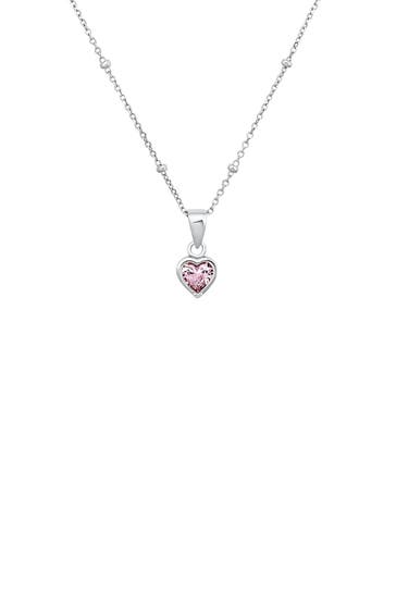 PRINZESSIN LILLIFEE Kette mit Anhänger für Mädchen, 925 Sterling Silber, Zirkonia synth. | Herz