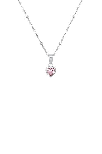 PRINZESSIN LILLIFEE Kette mit Anhänger für Mädchen, 925 Sterling Silber, Zirkonia synth. | Herz