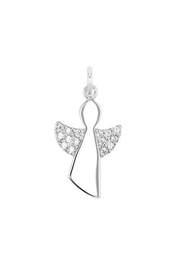 AMOR Motivanhänger für Damen, 925 Sterling Silber, Zirkonia synth. | Engel