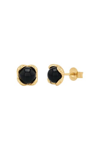 NOELANI Ohrstecker für Damen, 925 Sterling Silber, Achat