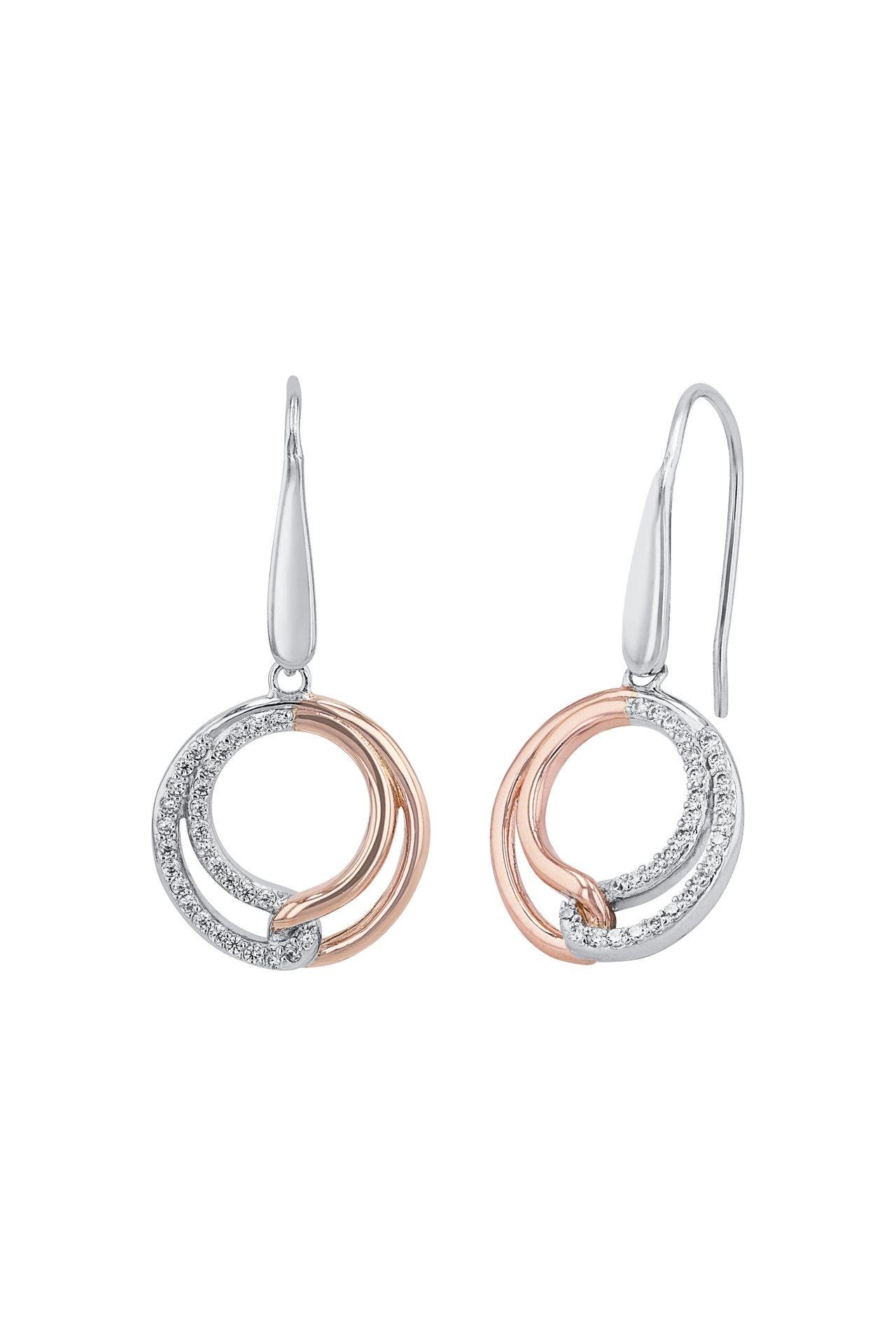 AMOR Ohrringe für Damen, 925 Sterling Silber, Zirkonia synth. Bicolor, Bild 1