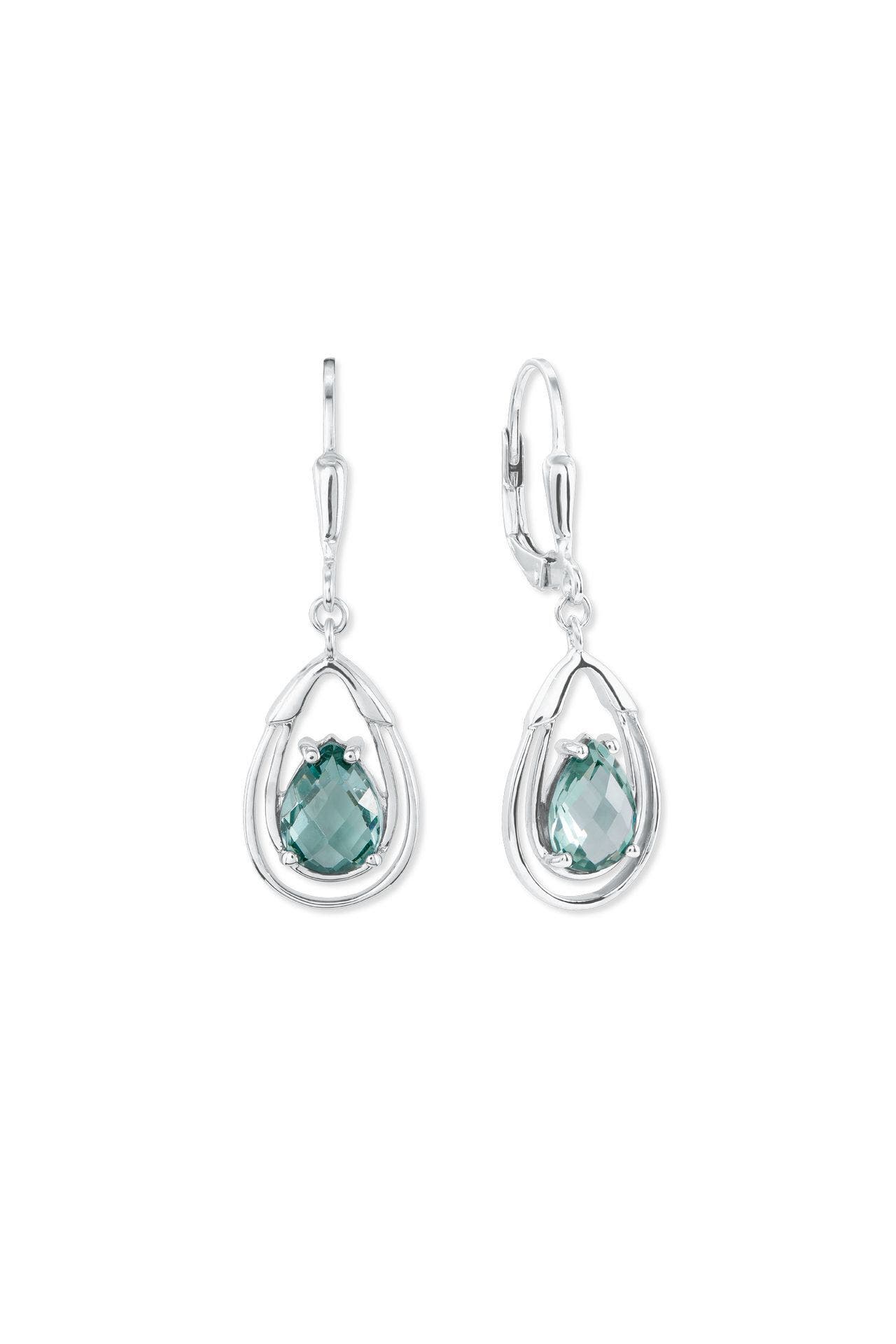 AMOR Ohrhänger für Damen, 925 Sterling Silber, Spinell synth., Bild 1