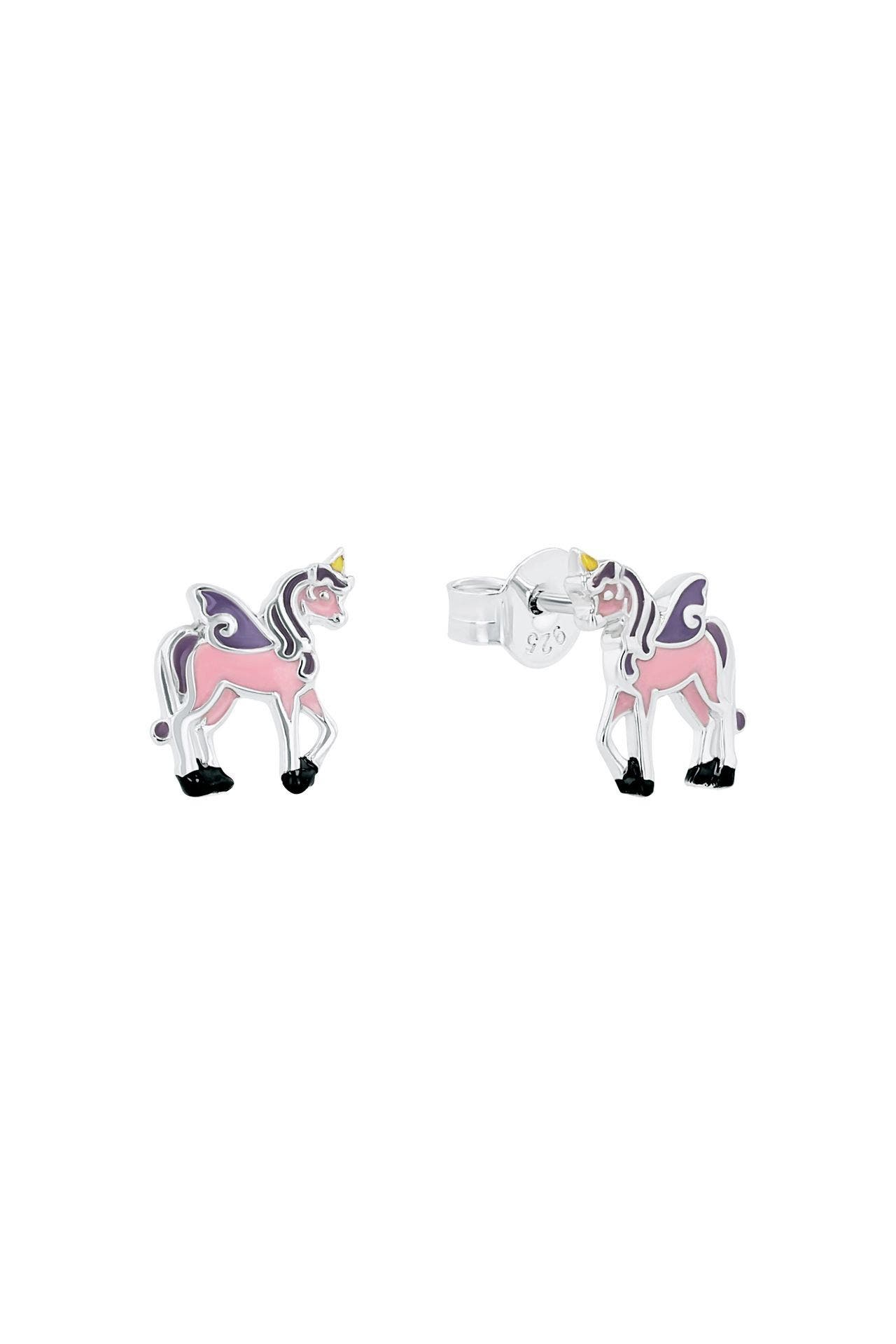 PRINZESSIN LILLIFEE Ohrstecker für Mädchen, 925 Sterling Silber | Einhorn, Bild 1