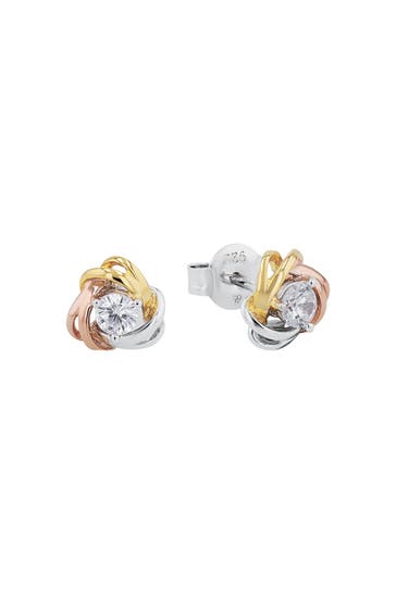 AMOR Ohrstecker für Damen, 925 Sterling Silber, Zirkonia synth. | Knoten