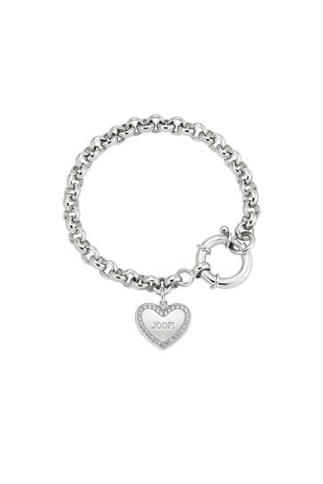 JOOP! Armband für Damen, 925 Sterling Silber, Zirkonia synth. | Herz Silber