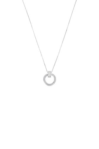 AMOR Kette mit Anhänger für Damen, 925 Sterling Silber, Zirkonia synth.