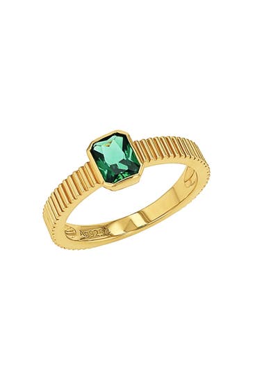 AMOR Ring für Damen, 925 Sterling Silber, synt. Nano