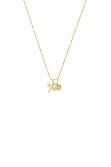 AMOR Kette mit Anhänger für Damen, 925 Sterling Silber, Zirkonia synth. | Libelle