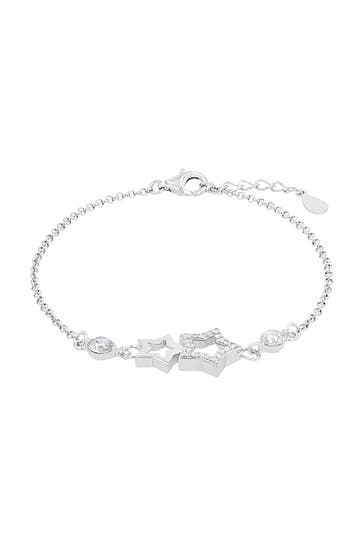 AMOR Armband für Damen, 925 Sterling Silber, Zirkonia synth. | Stern Silber