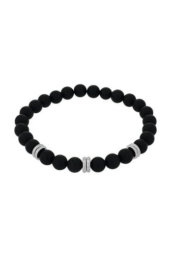 AMOR Armband für Herren, Edelstahl, Achat