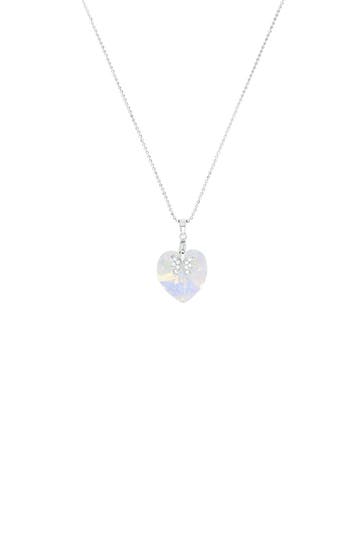 AMOR Kette mit Anhänger für Damen, 925 Sterling Silber, Zirkonia synth., Kristall synth. | Herz