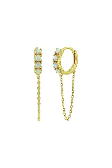 NOELANI Ohrringe für Damen, Silber 925, Schmuckstein Gold