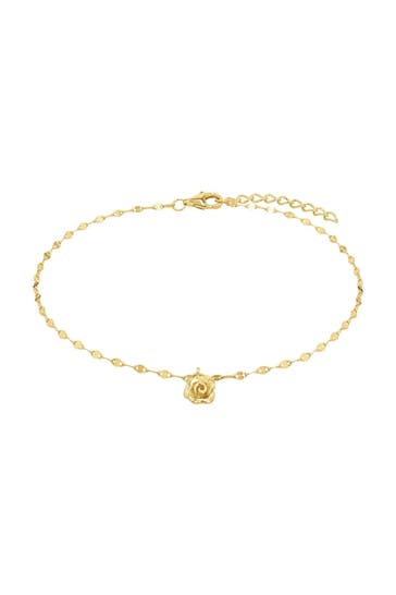 AMOR Fußkette für Damen, 925 Sterling Silber | Rose
