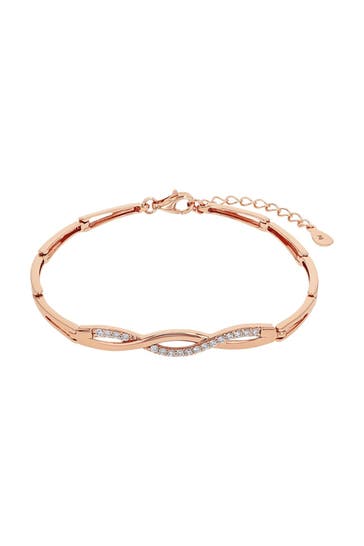 AMOR Armband für Damen, 925 Sterling Silber, Zirkonia synth. Bicolor