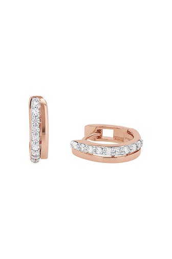 AMOR Ohrringe für Damen, 925 Sterling Silber, Zirkonia synth. Roségold