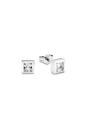 AMOR Ohrstecker für Damen, 925 Sterling Silber, Zirkonia synth.