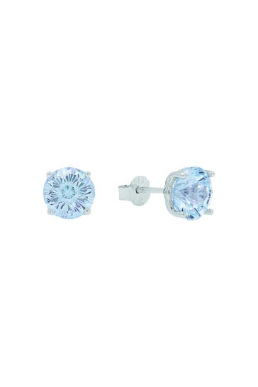 AMOR Ohrringe für Damen, Sterling Silber 925, Zirkonia Blau