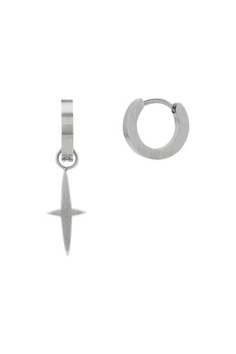 AMOR Creolen für Herren, Edelstahl | Kreuz
