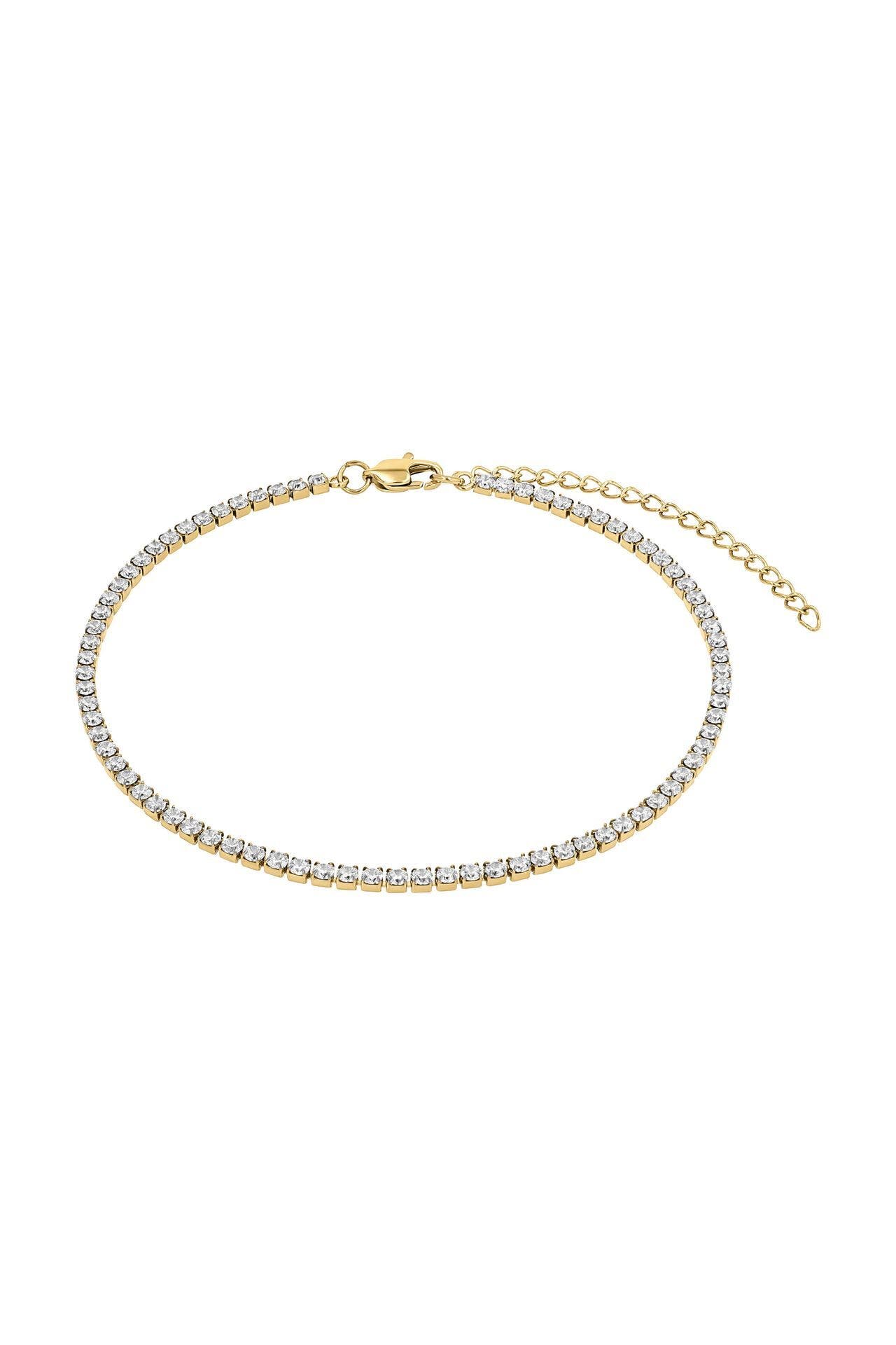 NOELANI Fußkette für Damen, Edelstahl, Zirkonia, Bild 1
