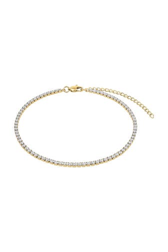 NOELANI Fußkette für Damen, Edelstahl, Zirkonia