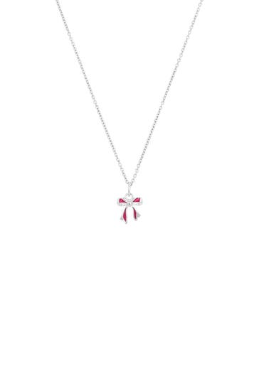 PRINZESSIN LILLIFEE Kette mit Anhänger für Mädchen, Silber 925, Zirkonia | Schleife