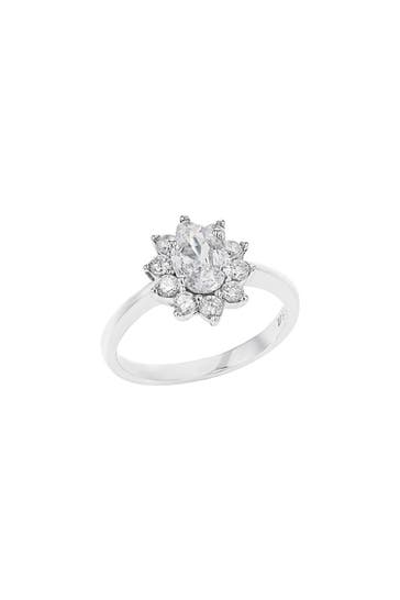AMOR Ring für Damen, 925 Sterling Silber, Zirkonia synth. | Blume