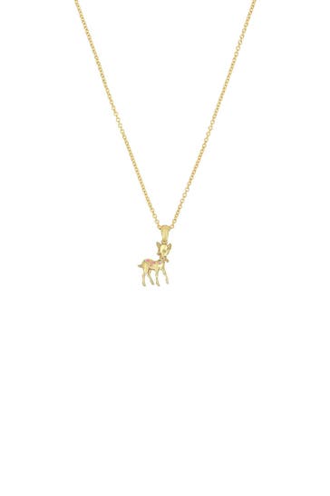 PRINZESSIN LILLIFEE Kette mit Anhänger für Mädchen, 925 Sterling Silber | Rehkitz