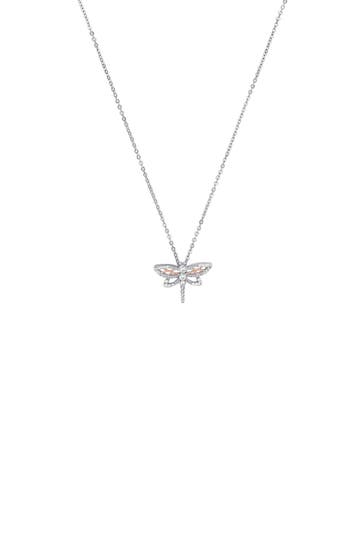 AMOR Kette mit Anhänger für Damen, 925 Sterling Silber, Zirkonia synth. | Libelle