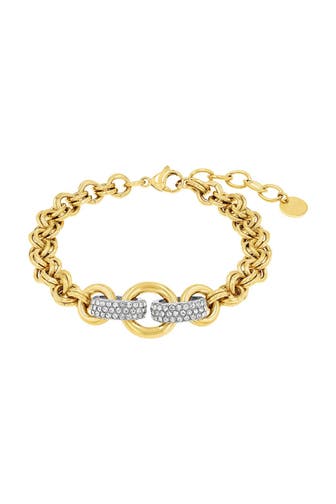 JOOP! Armband für Damen, Edelstahl, Zirkonia synth. Gold