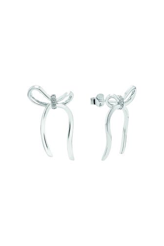AMOR Ohrstecker für Damen, 925 Sterling Silber, Zirkonia synth. | Schleife