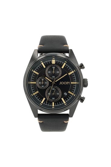 JOOP! Chronograph für Herren, Edelstahl | Leder