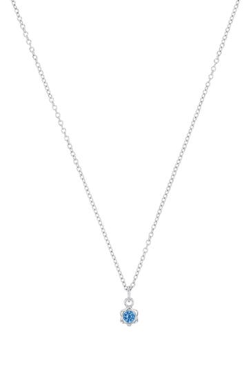 PRINZESSIN LILLIFEE Kette mit Anhänger für Mädchen, 925 Sterling Silber, Zirkonia synth. | Geburtsstein