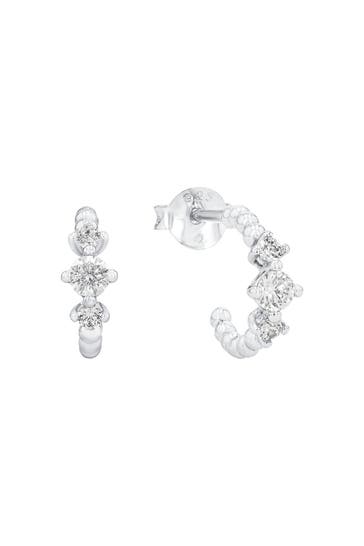 AMOR Ohrringe für Damen, 925 Sterling Silber, Zirkonia synth. Silber
