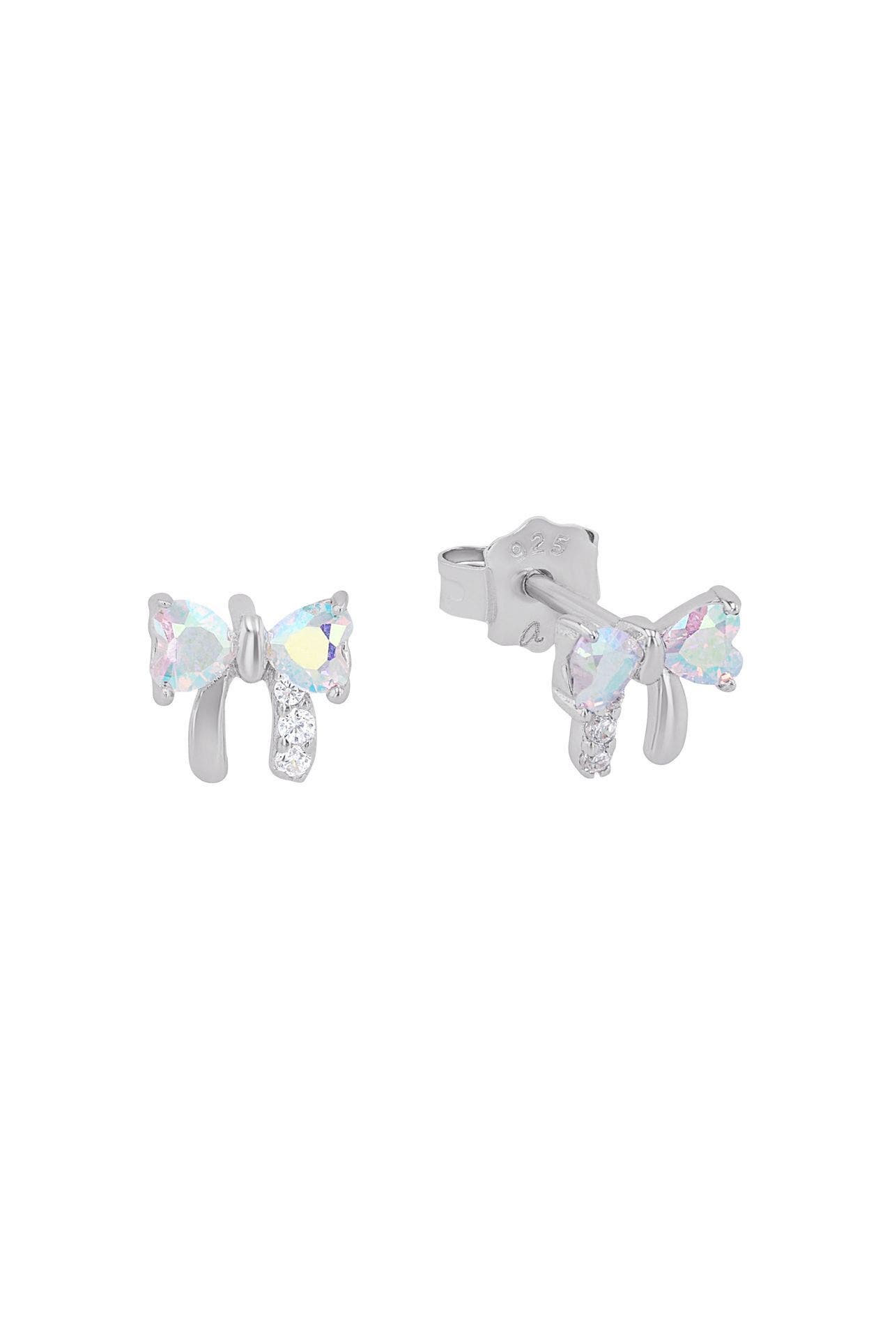 PRINZESSIN LILLIFEE Ohrstecker für Mädchen, 925 Sterling Silber, Zirkonia synth. | Schleife, Bild 1