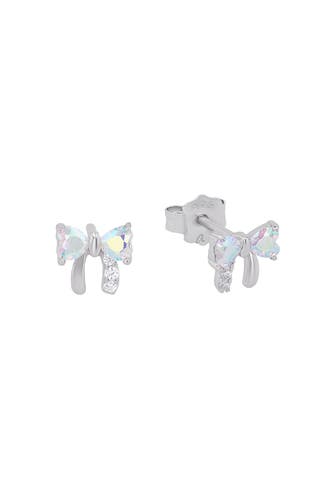 PRINZESSIN LILLIFEE Ohrstecker für Mädchen, 925 Sterling Silber, Zirkonia synth. | Schleife