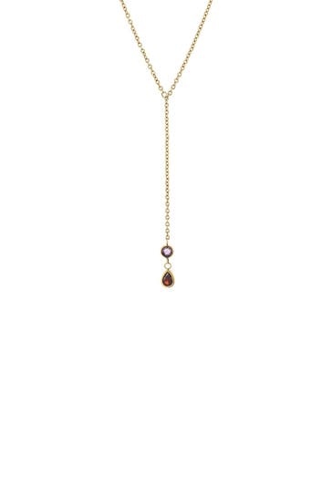 AMOR Kette für Damen, Edelstahl, Zirkonia Rot