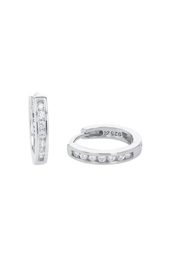 AMOR Creolen für Damen, 925 Sterling Silber, Zirkonia synth.
