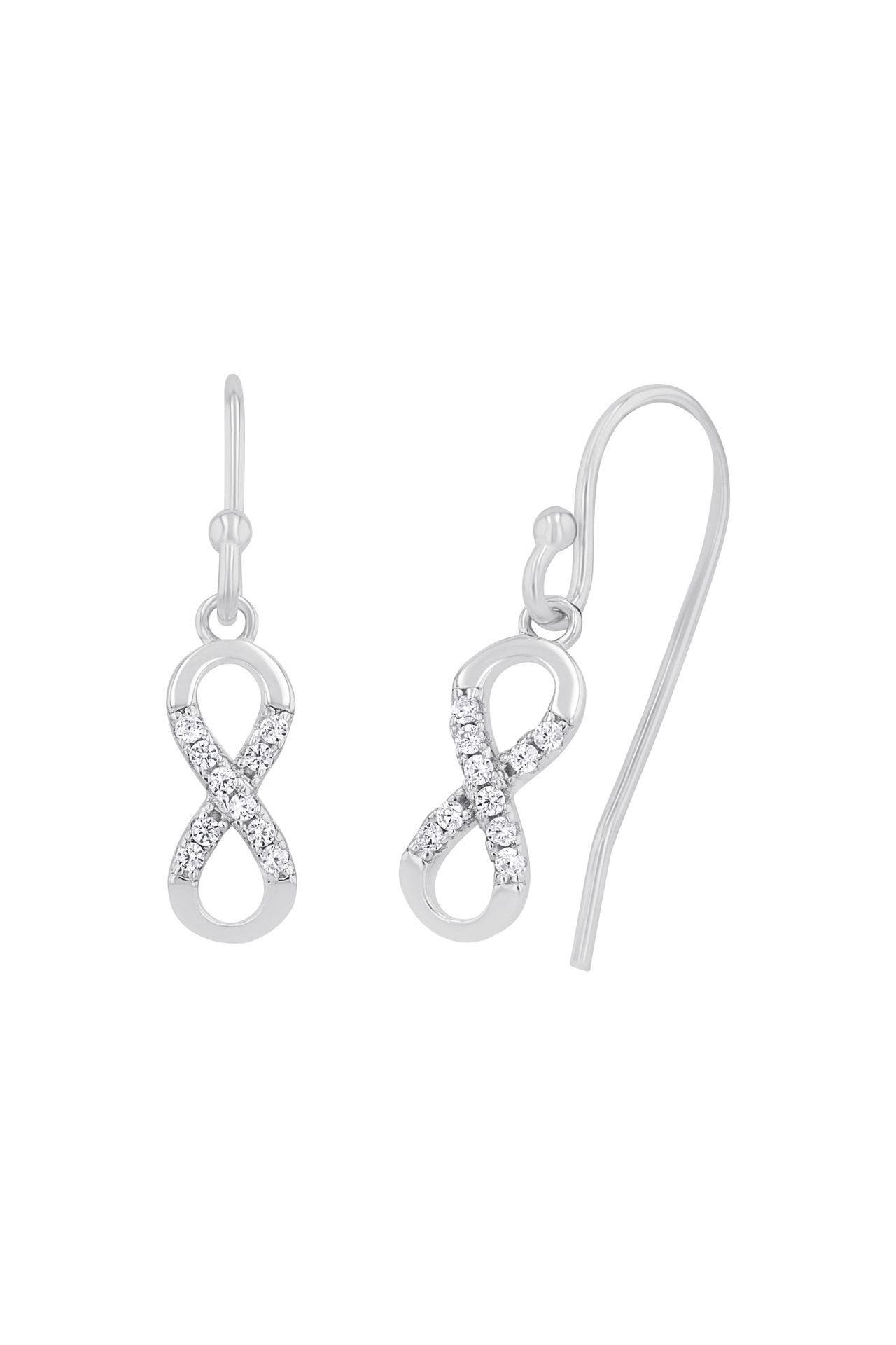 AMOR Ohrringe für Damen, 925 Sterling Silber, Zirkonia synth. | Infinity Silber, Bild 1
