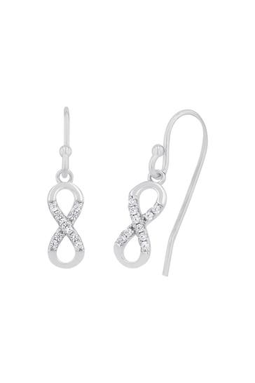 AMOR Ohrringe für Damen, 925 Sterling Silber, Zirkonia synth. | Infinity Silber