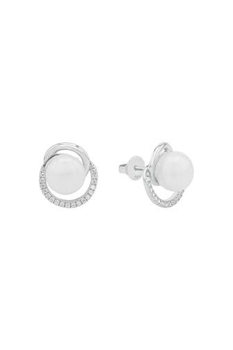 JOOP! Ohrringe für Damen, 925 Sterling Silber, Zirkonia synth., Süßwasserzuchtperle Silber