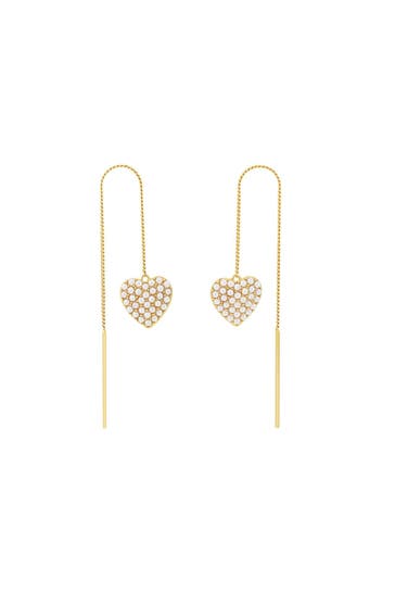 AMOR Ohrhänger für Damen, 925 Sterling Silber, Glasperle | Herz